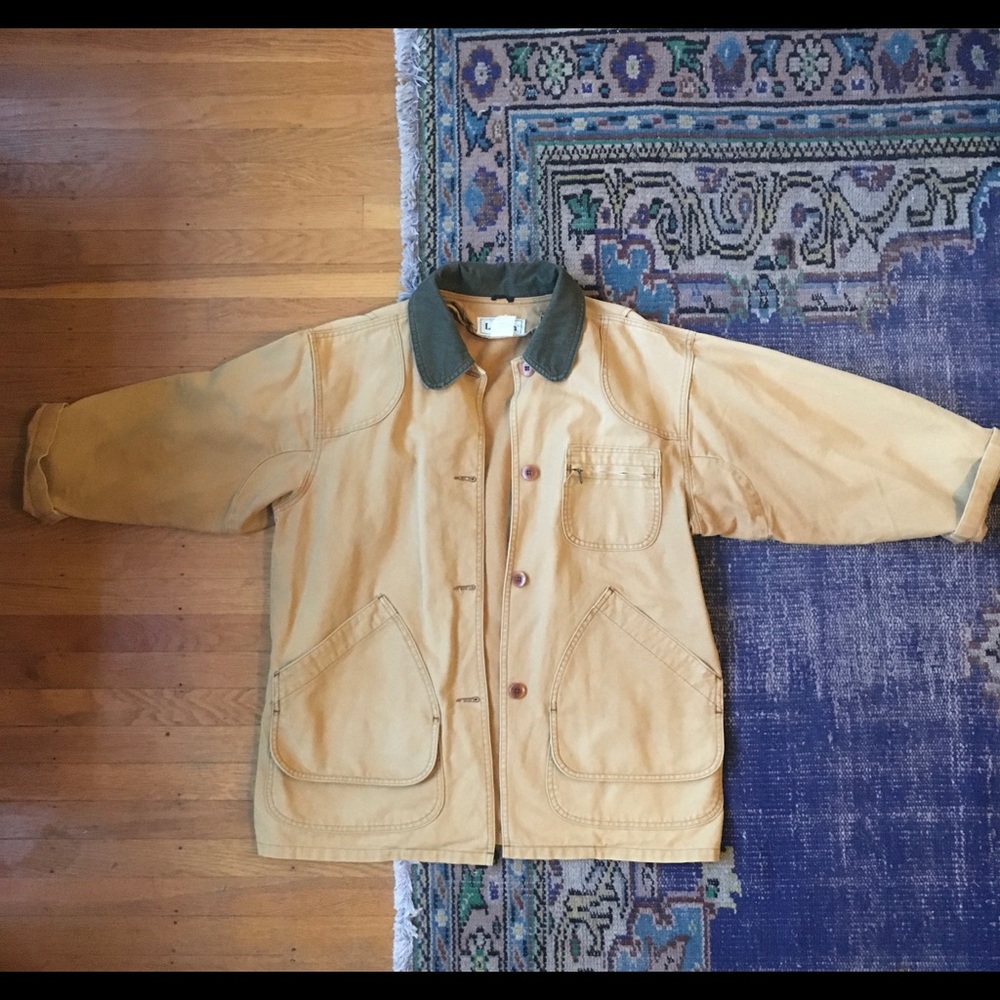 Vintage LL Bean Canvas Field Barn Chore Coat L